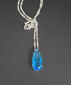 Colar Prata Gota Azul Fusion - Imagem 3