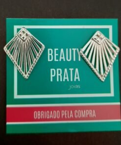 Brinco Prata Losango Vazado Delicado