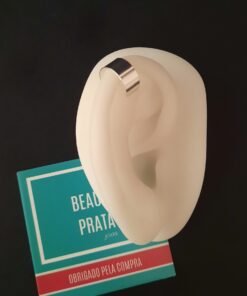 Brinco Prata de Encaixe Larga Lisa