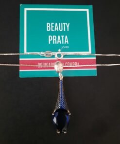 Colar Prata Gota Zircônias