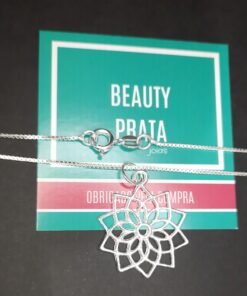 Colar Prata Flor