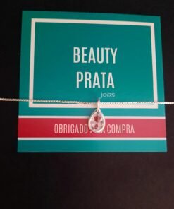 Colar de Prata Ponto de Luz Gota