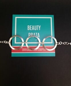 Pulseira de Prata Três Círculos