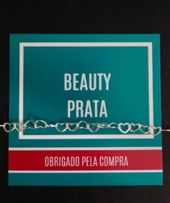 Colar Prata Corações