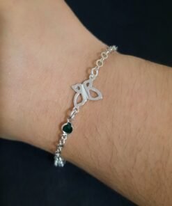 Pulseira Prata Borboleta/Pedrinha - Imagem 2