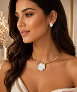 Conjunto folheado à ouro perolado - Imagem 2